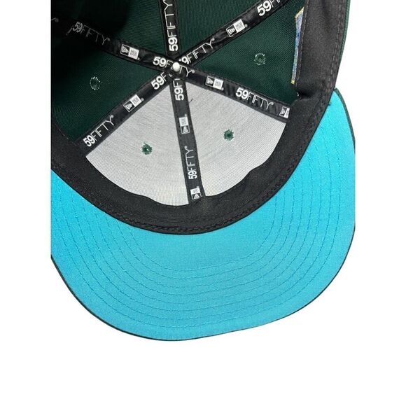 New Era Men’s 8 Oakland Athletics Fitted Hat Green Baseball Cap NEW - Picture 8 of 8